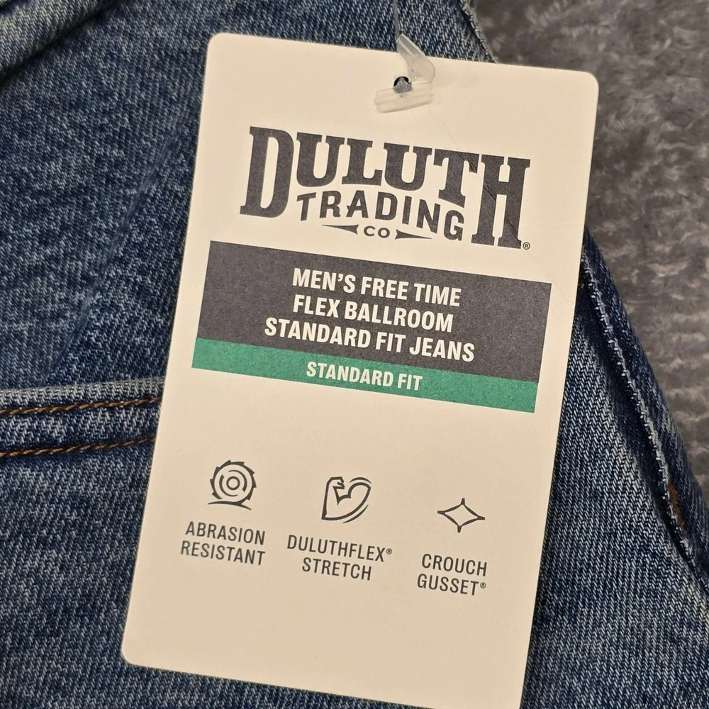 Duluth Trading Flex Ballroom Standard Fit Jeans Mens 36x30 Blue 54302 NWT - Picture 4 of 14